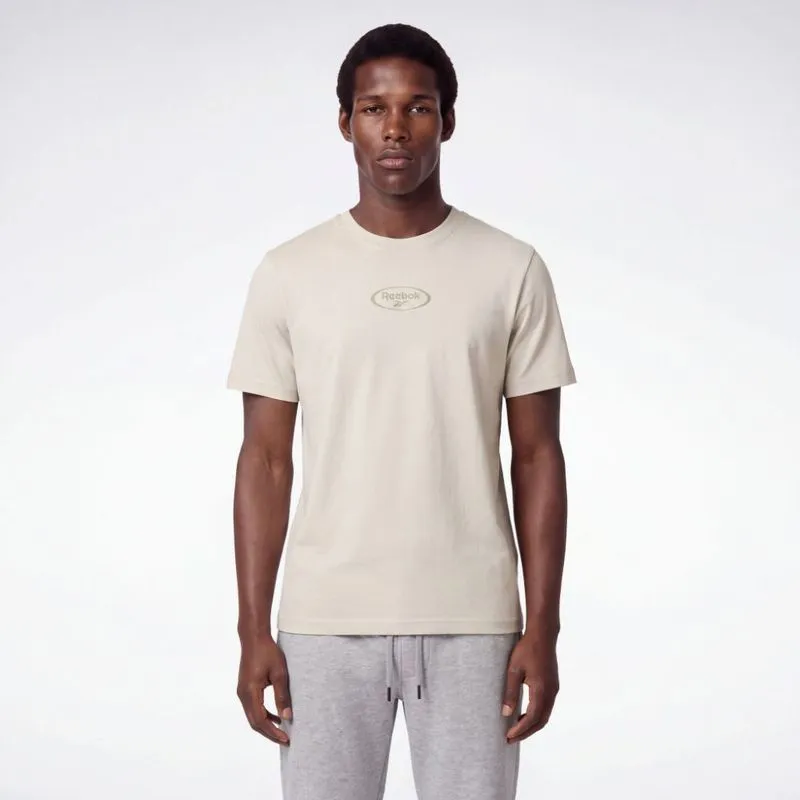 Camiseta Reebok Basic Elipse Masculina Areia - 2GG