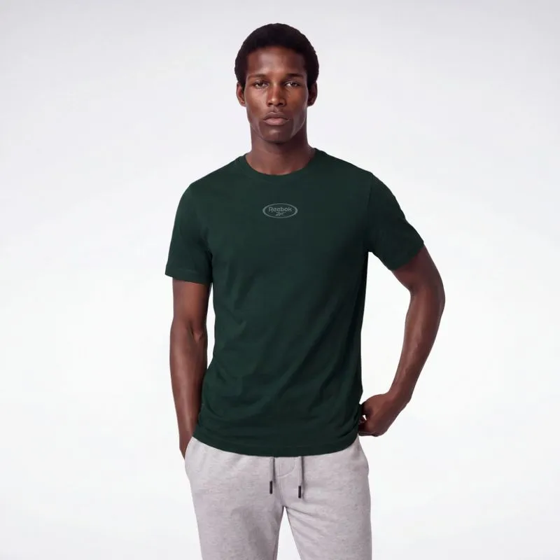 Camiseta Reebok Basic Elipse Masculina Verde - GG