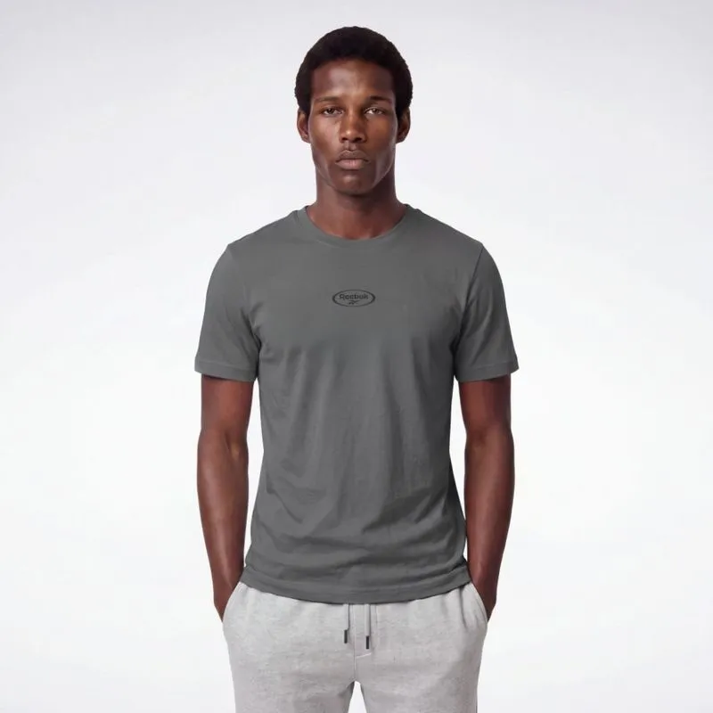 Camiseta Reebok Basic Elipse Masculina Cinza - P