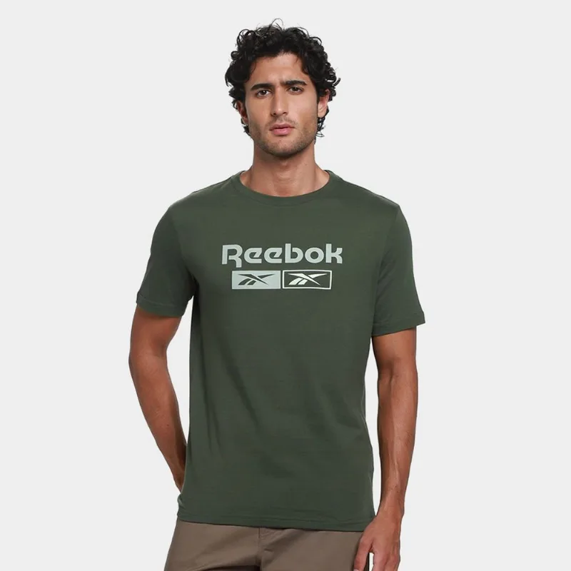 Camiseta Reebok Double Vector Masculina - Masculino - Verde