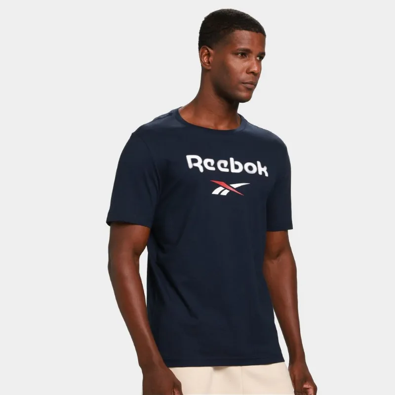 Camiseta Reebok Stacked Masculina - Masculino - Marinho