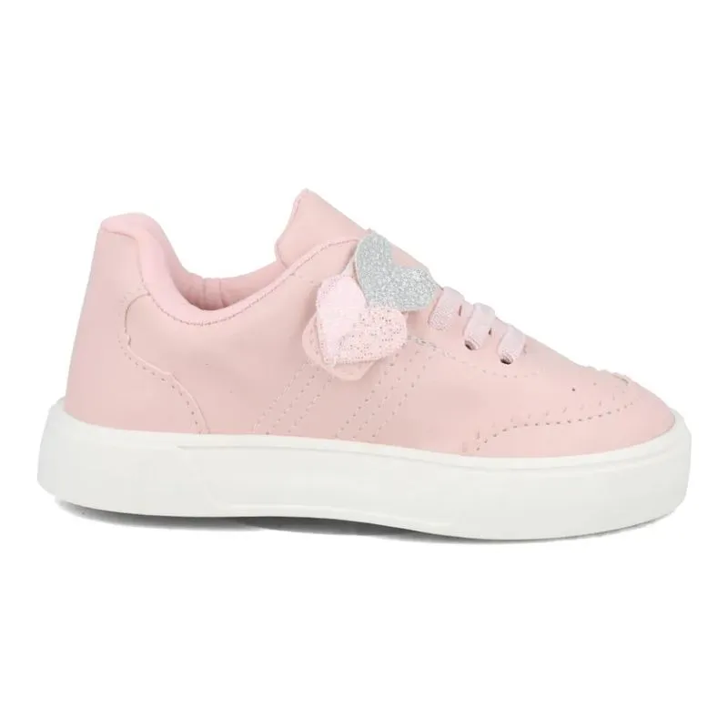 Tênis Funfeet Coração Brilho Infantil Rosa 20