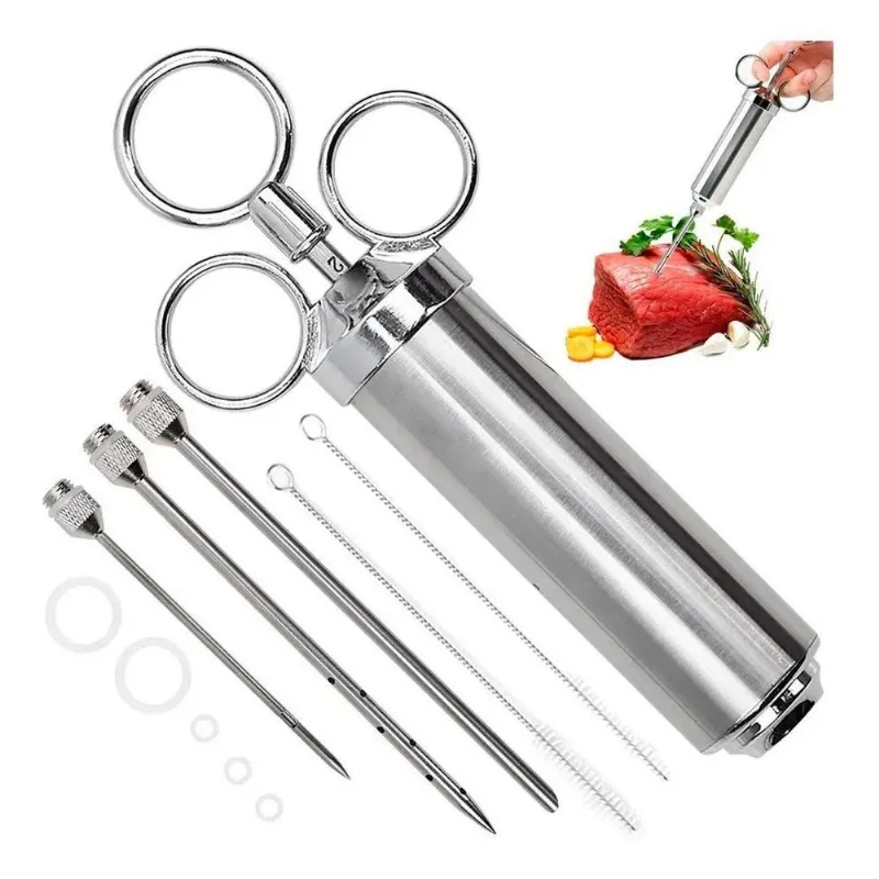 Seringa Injetora De Temperos Profissional Carnes Aço Inox