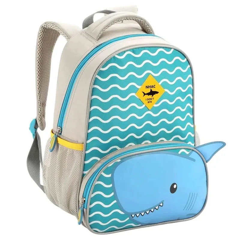 Mochila Escolar Com Alças Masculina Infantil De Tubarão