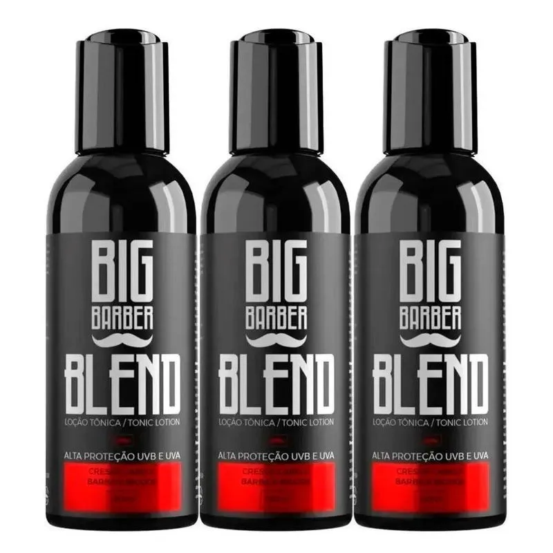 Tônico Cresce Barba Cabelo Sobrancelha 120ml 3 Unidades