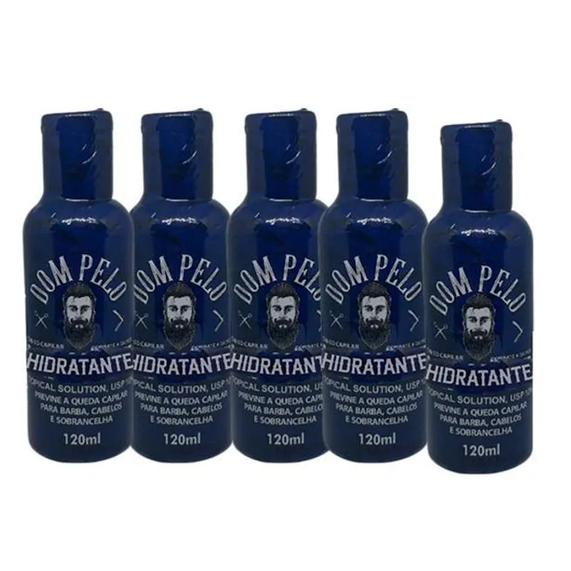 Kit 5 Loção Tônico Para Barba E Cabelo - 120ml