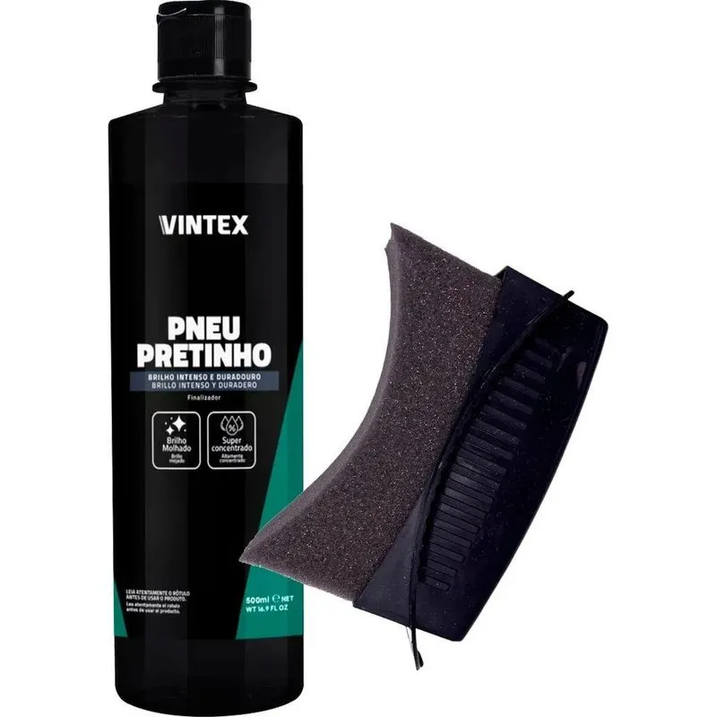 Pneu Pretinho Vonixx Brilha Pneus Carro Moto Vintex 500ml