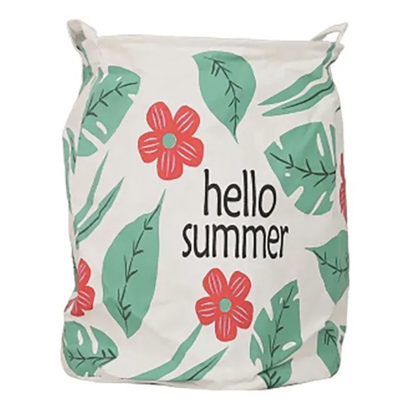Cesto Multiuso Organizador De Brinquedos Hello Summer 40X50