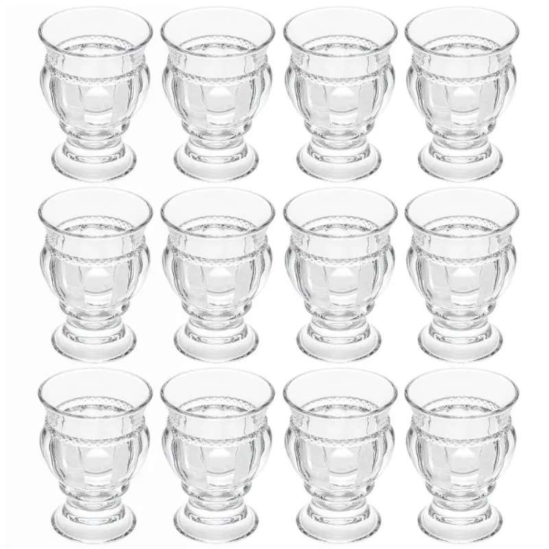 Kit 12 Vasos de Vidro Cachepot 7x10cm Lyor Diamante para Flores Suculentas Centro de Mesa
