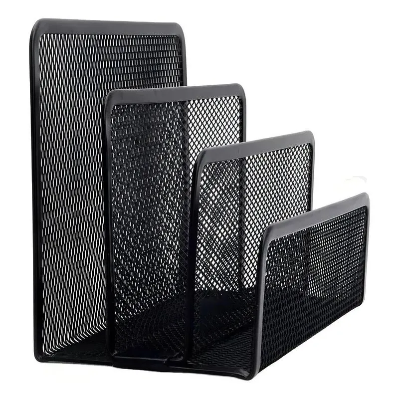 3x Javick Organizador Mesa Escritório Porta Papeis Aramado 3
