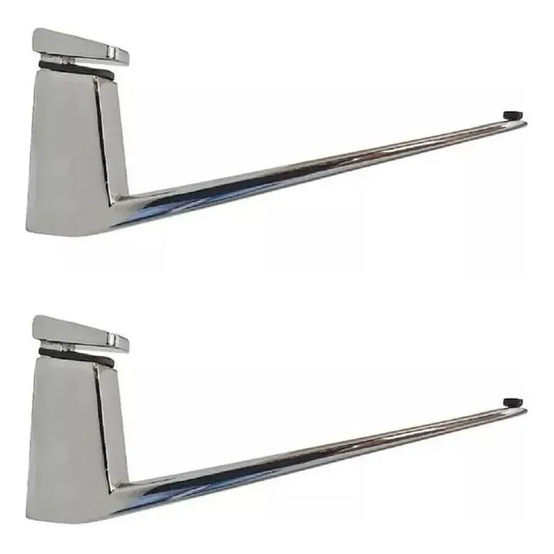Suporte Para Prateleira Vidro/madeira Omega 2 Cromado