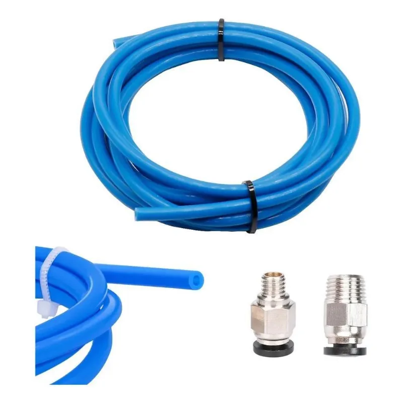 3x Tubo Ptfe + Conectores 1.75mm 1 Metro Azul Branco Vermelh