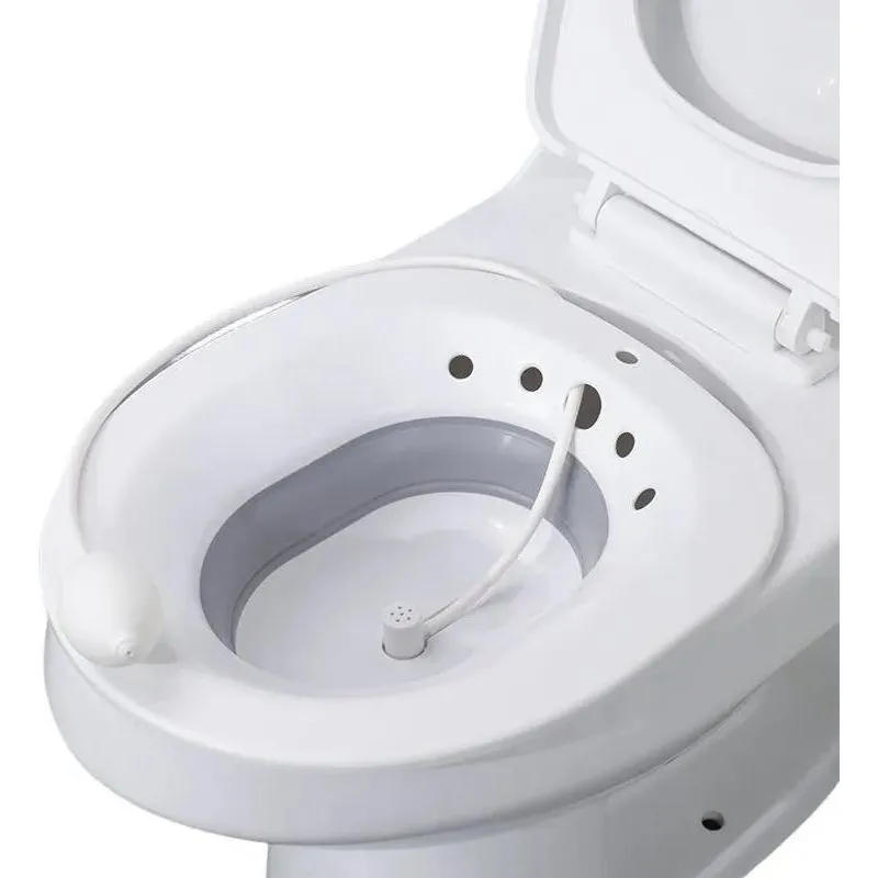 2x Bacia Para Banho De Assento E Higiene Íntima Cor Cinzento