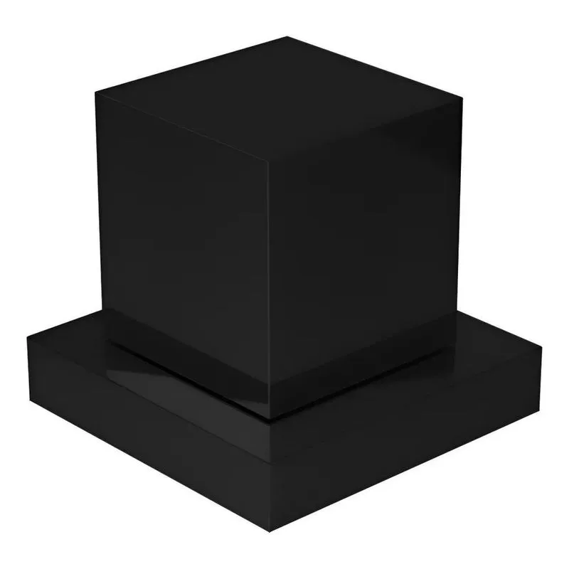 Acabamento Para Registro Preto Metal Docol Quadrado Chuveiro