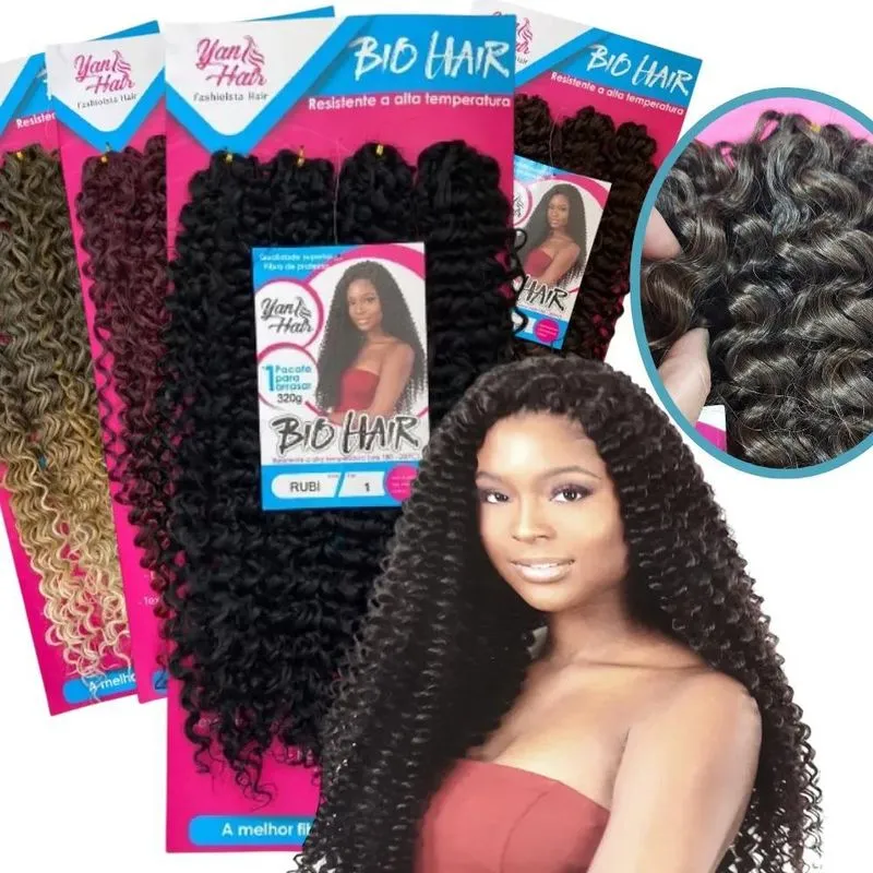 2x Cabelo Cacheado Bio Hair Proteína P/crochet Braids Rubi 3