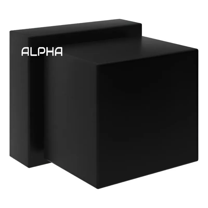 Acabamento Registro Quadrado Luxo Metal Preto Padrão Deca º