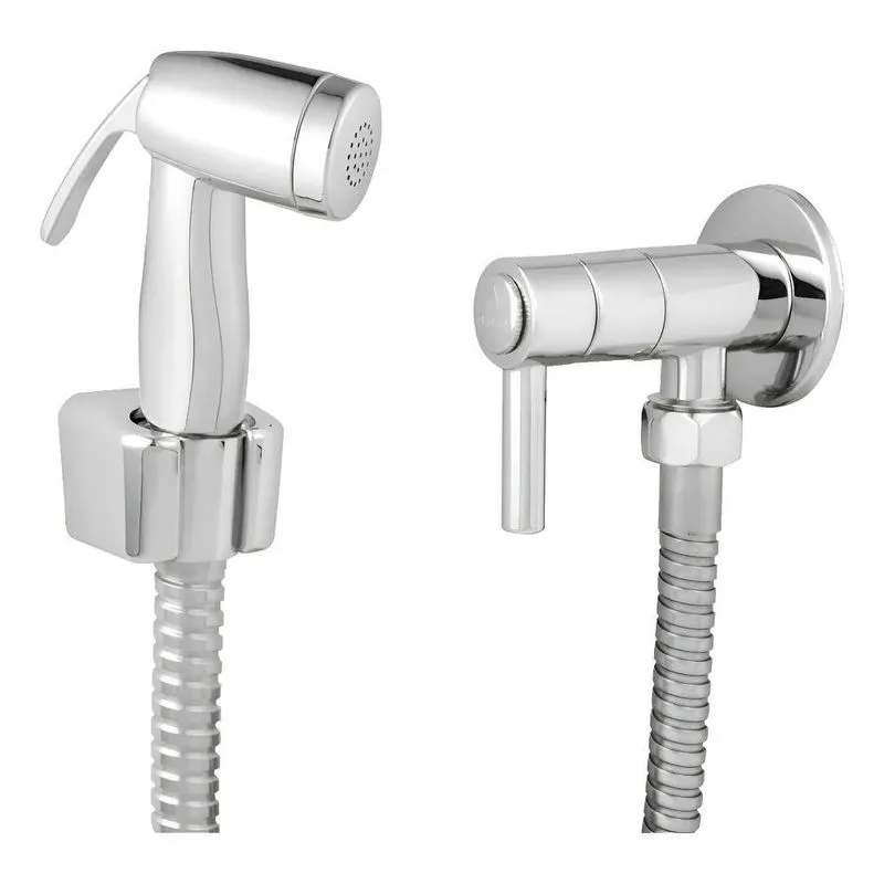 Ducha Higiênica Luxo Metal Cromado Acionamento 1/4 De Volta