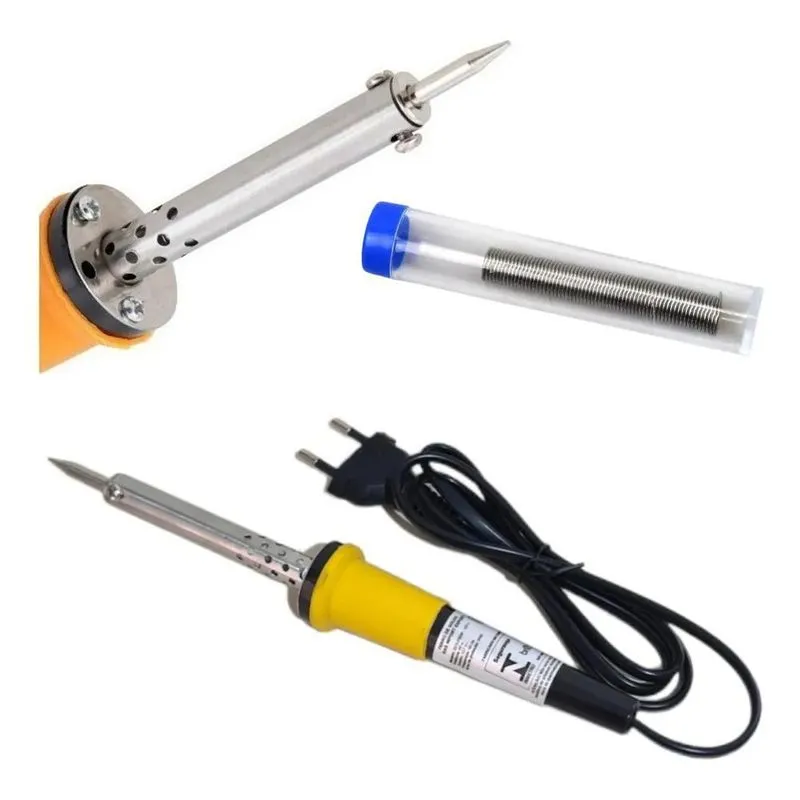 2x Kit Ferro De Solda Soldar Soldador 110v 40w + Estanho