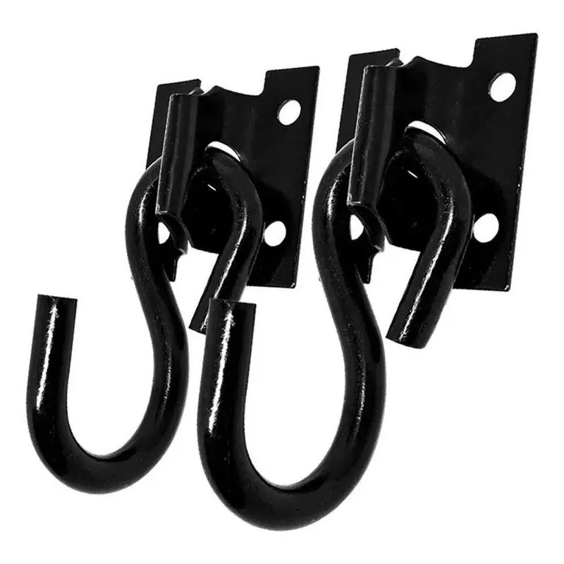 Gancho De Rede Reforçado Aço 3/8 Casal 250kg Preto Brilhante