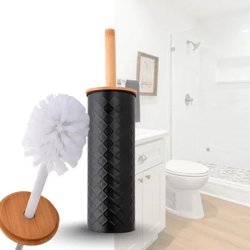 Escova Sanitaria Bambu Vaso Sanitario Limpar D Preto Losango