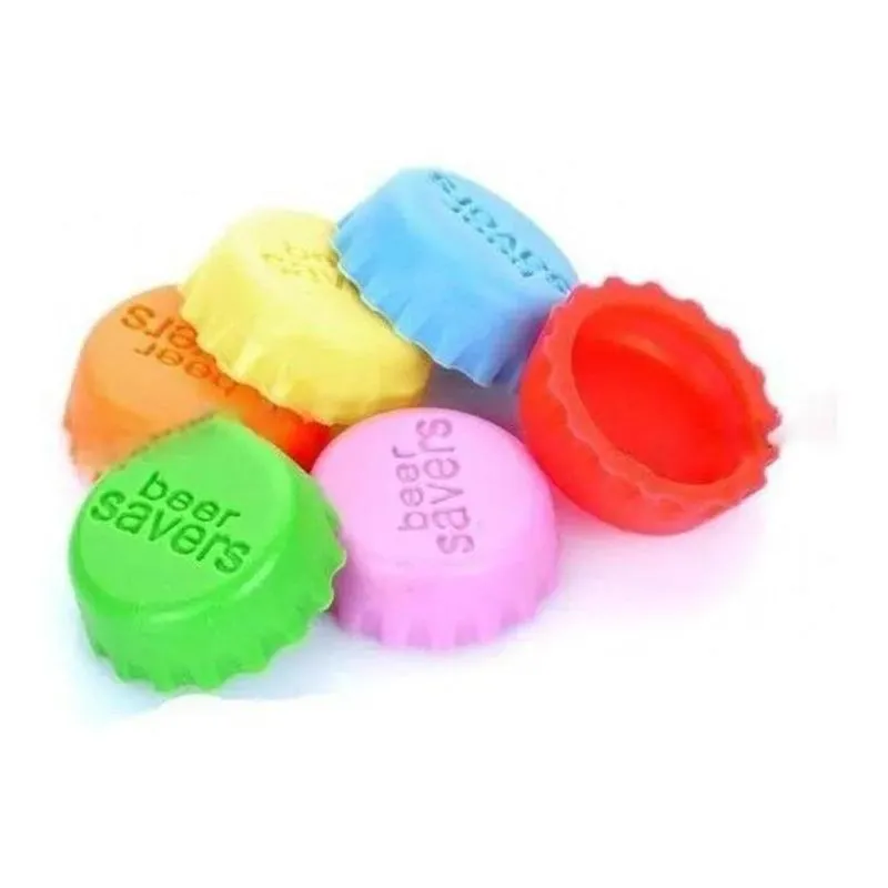 2x Tampa De Silicone Garrafa Cerveja Refrigerante Suco 6 Peç