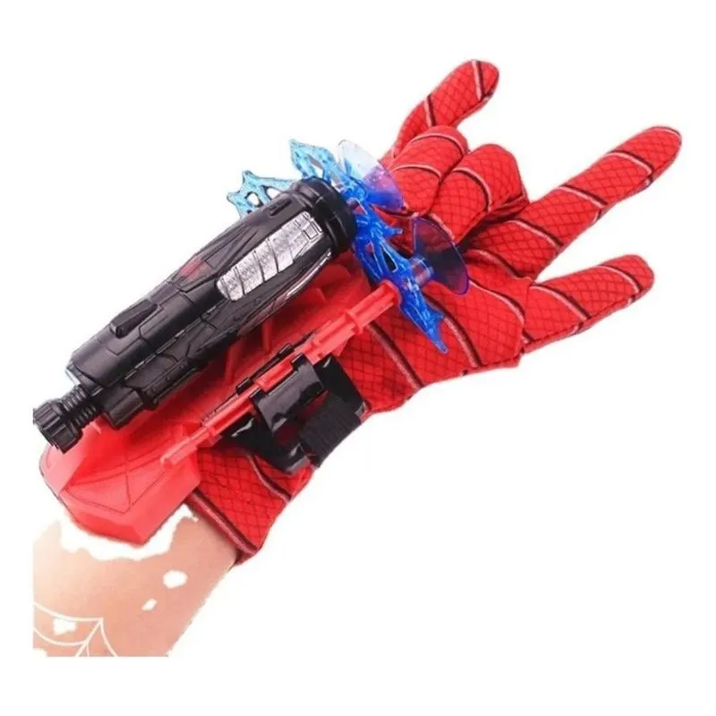 2x Luva Lançador De Teia Ventosa Homem Aranha Brinquedo Meni