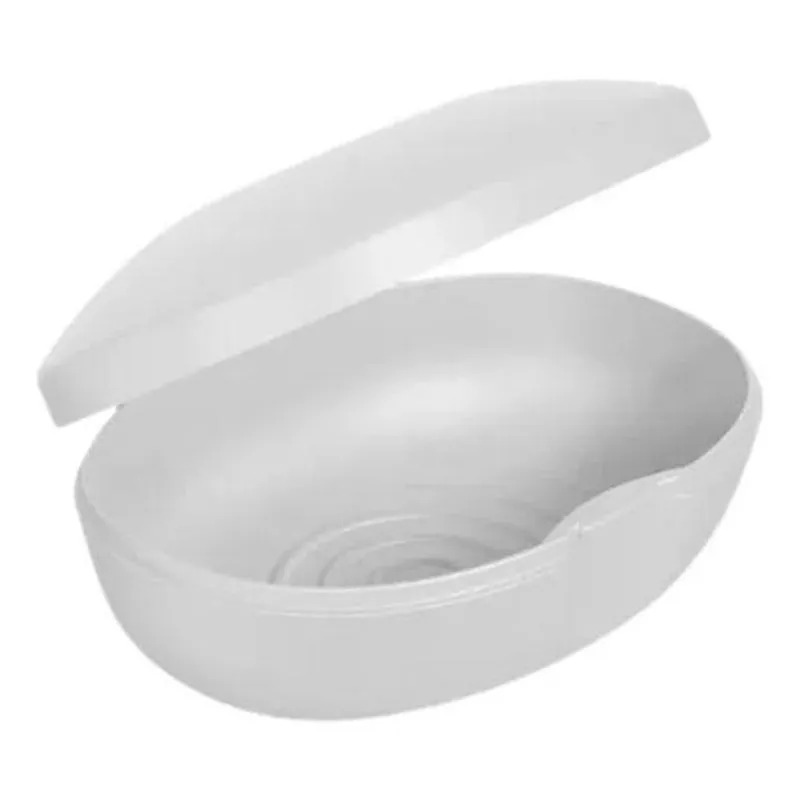 10x Saboneteira Suporte Sabonete Com Tampa Soft - Ou Cor Bra