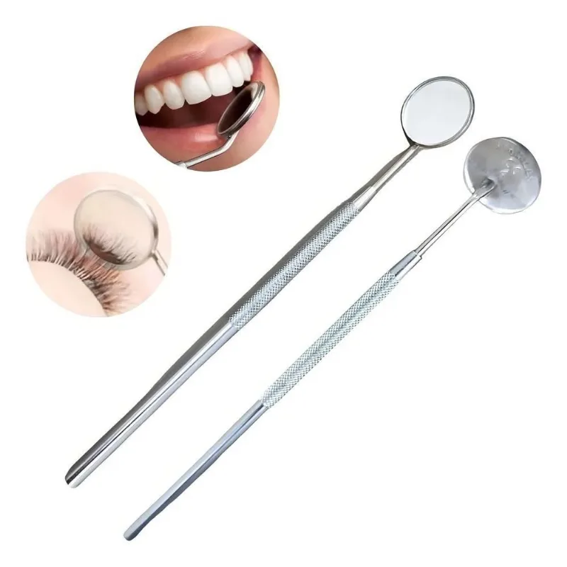 10x Espelho Cílios Dentista Precisão Extensão Metal Alongam