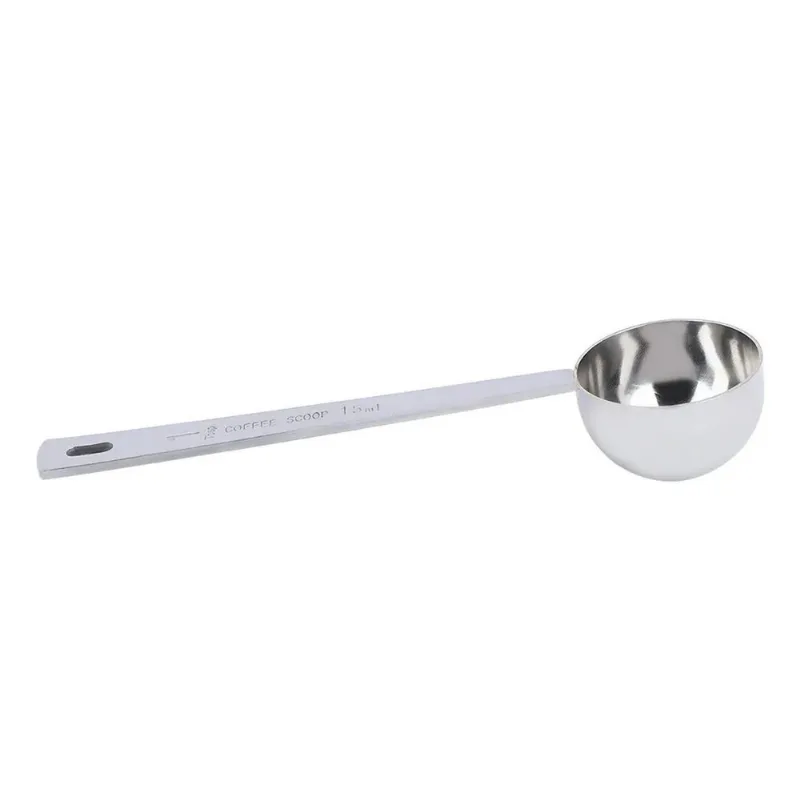 5x Colher Em Inox Medidor Cabo Com 15ml Medida De 1 Colher S