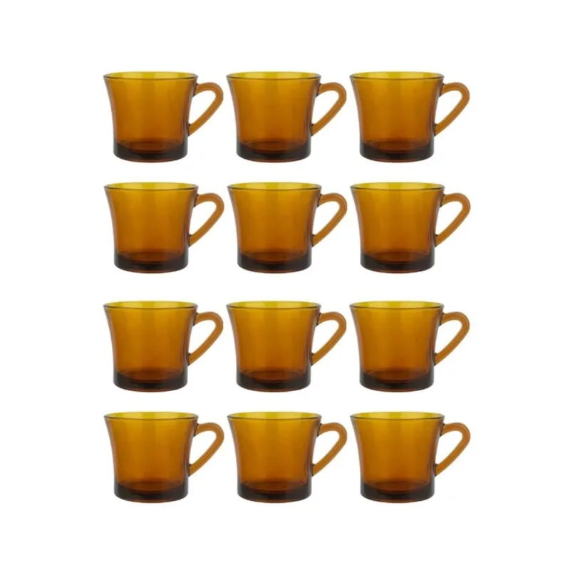 Jogo Xicaras Cha Cafe Vidro Nature Cristal 12 pcs