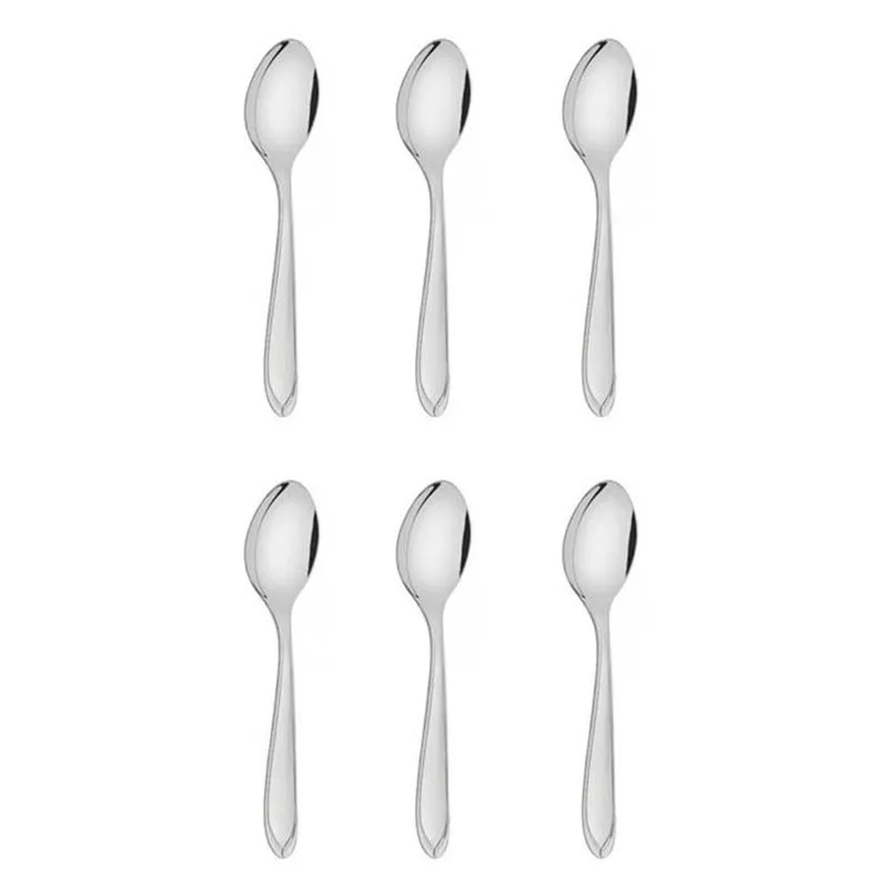 Kit 6 Colher De Mesa Aço Inox Colher Grande Almoço Jantar