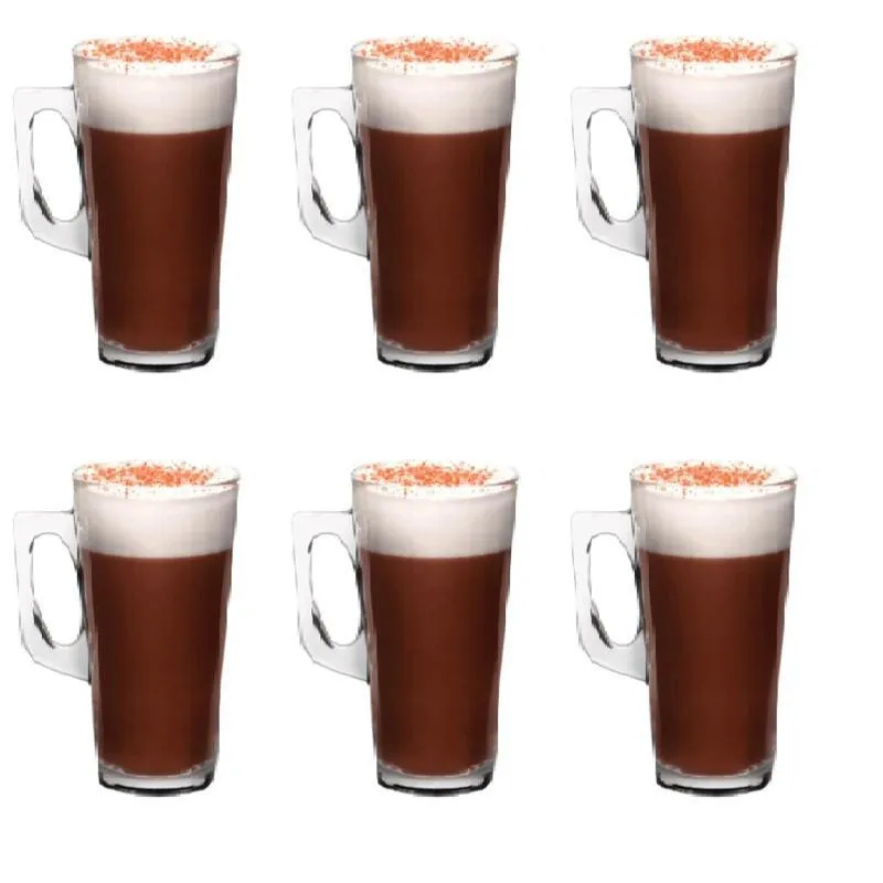 6 Xícaras Vidro Café Nespresso Dolce Gusto 220ml Caneca