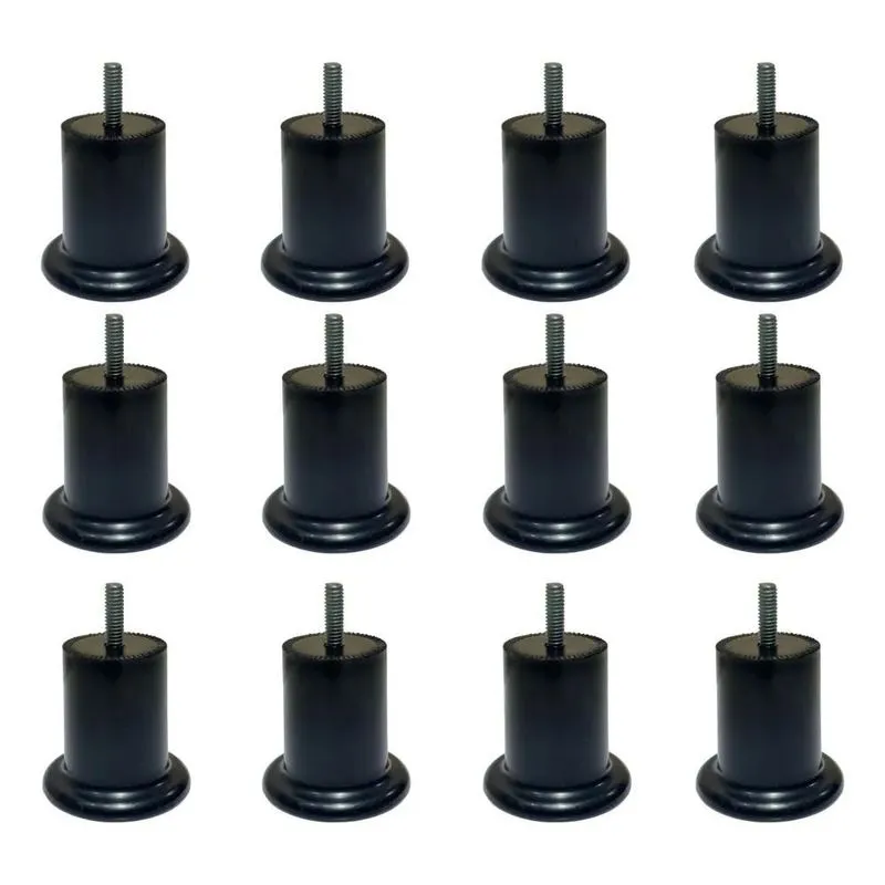 Jogo Pé Cama Box Baú Queen Ou King 12 Pcs 6 Cm Pu Fixo
