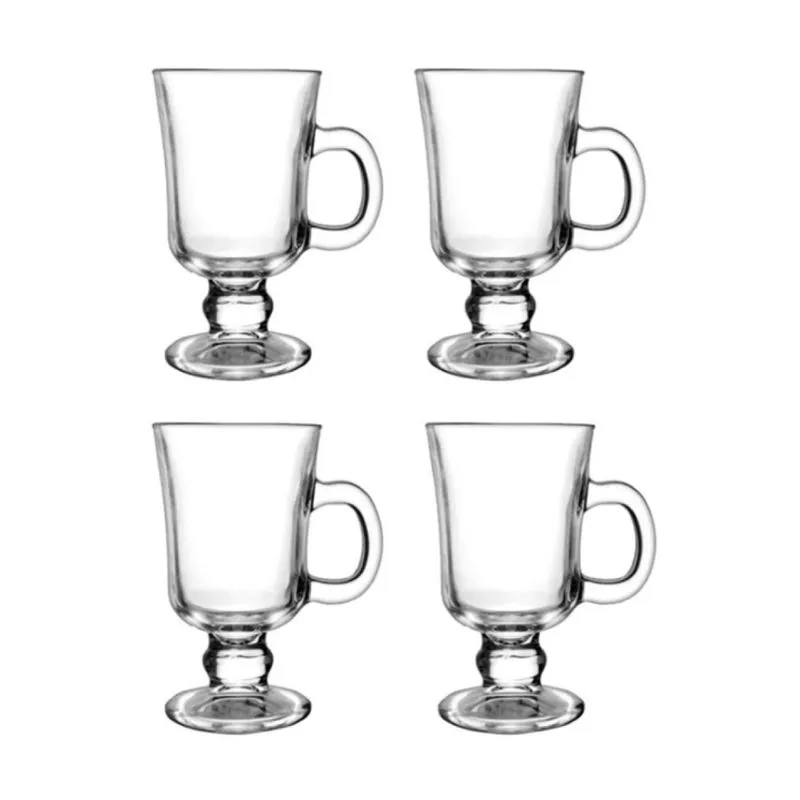 Kit Caneca Vidro Café Nespresso Dolce Gusto 220ml