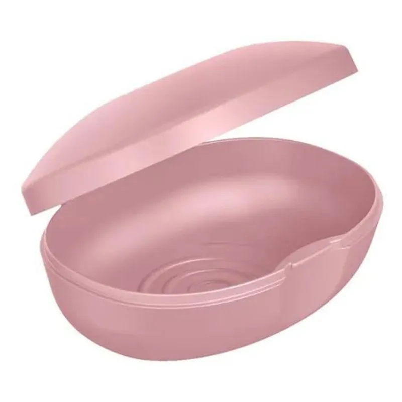 10x Porta Sabonete De Barra Saboneteira Plástica Rosa Bolsa
