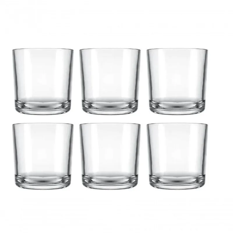 Jogo 6 Copo Bar Whisky Drink Cerveja água Dose 265 Ml Barman