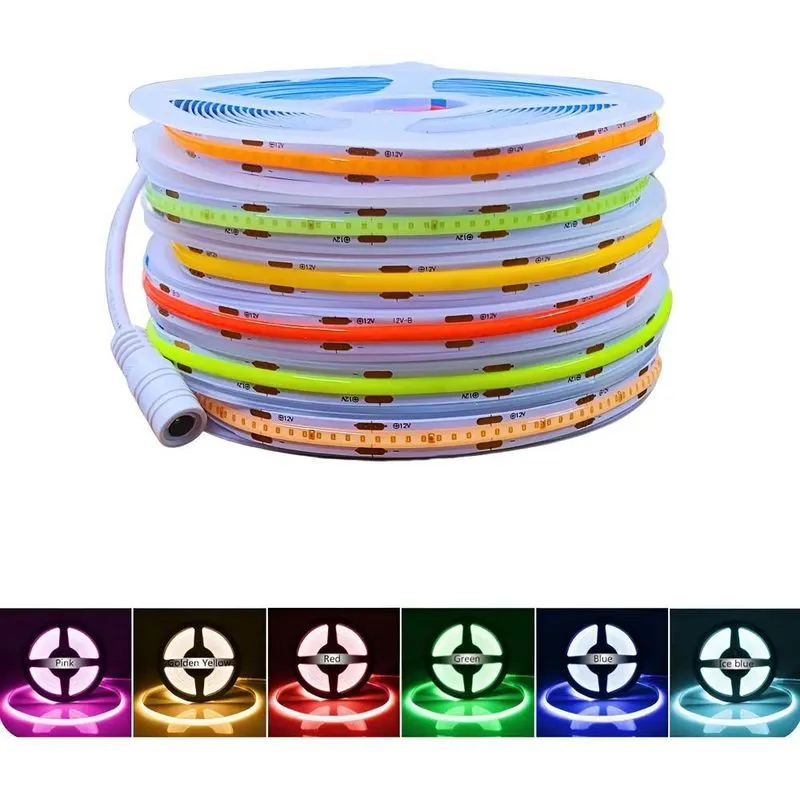 Fita Led Cob Colorida 360 Led/m 12v Ip20 5m Diver Verde 127v