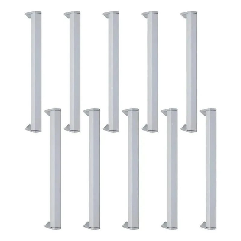 10 Uni Puxador Slim Gaveta Armario Movel Alumínio Branco Fos