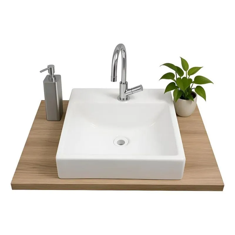 Cuba Pia De Apoio Quadrada 32x30 P Banheiro Lavabo Wc Branca