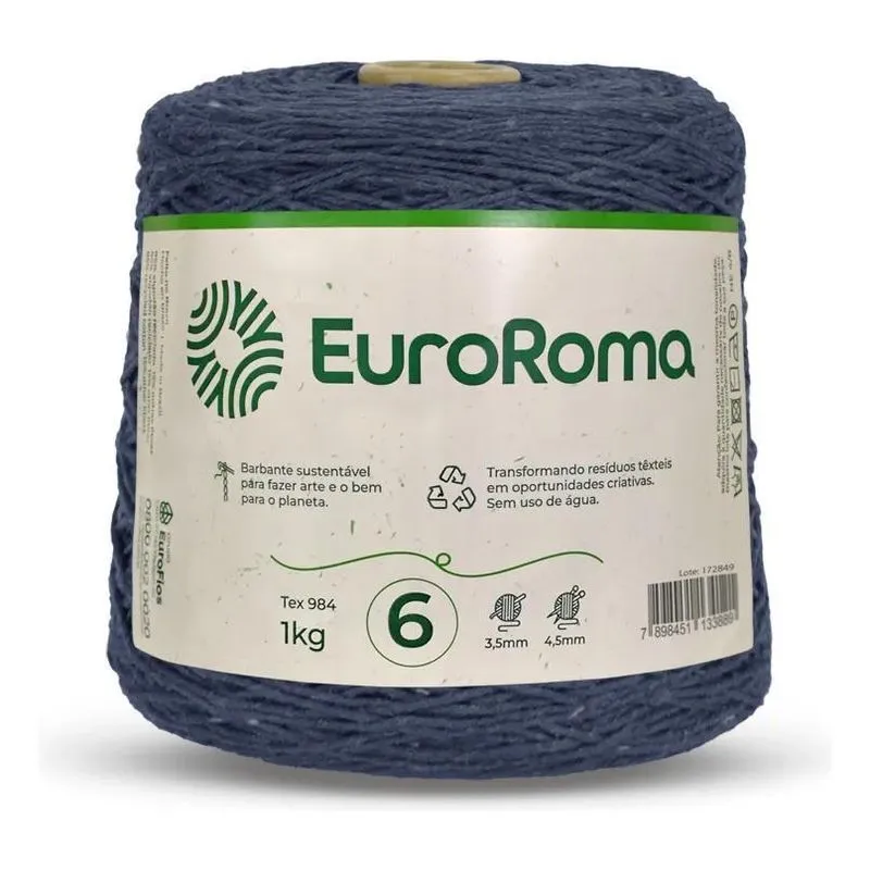 Barbante Euroroma 1 Kg Fio 6 Dive Jean - 6000