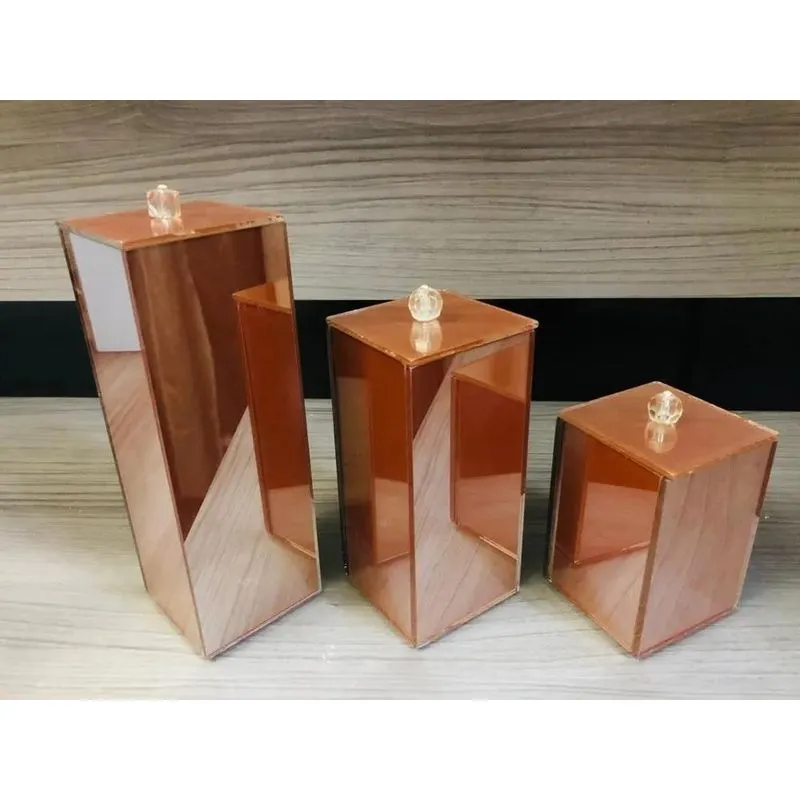 Kit Porta Escova De Dente Porta Algodão Porta C Rose Espelha