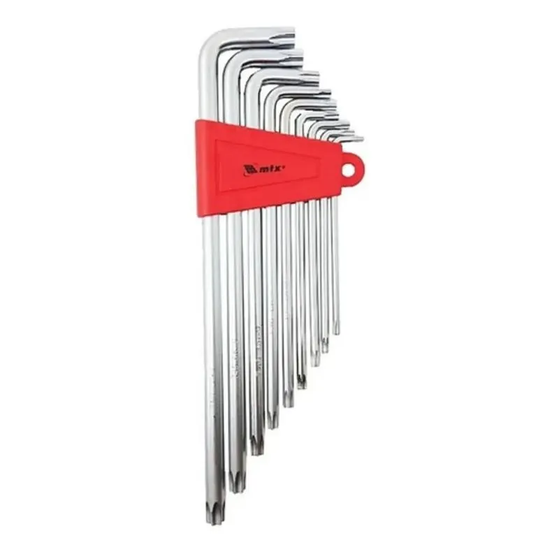 5x Kit De Chaves Hexagonais Torx Extra Longas T10 A T50 9 Pe