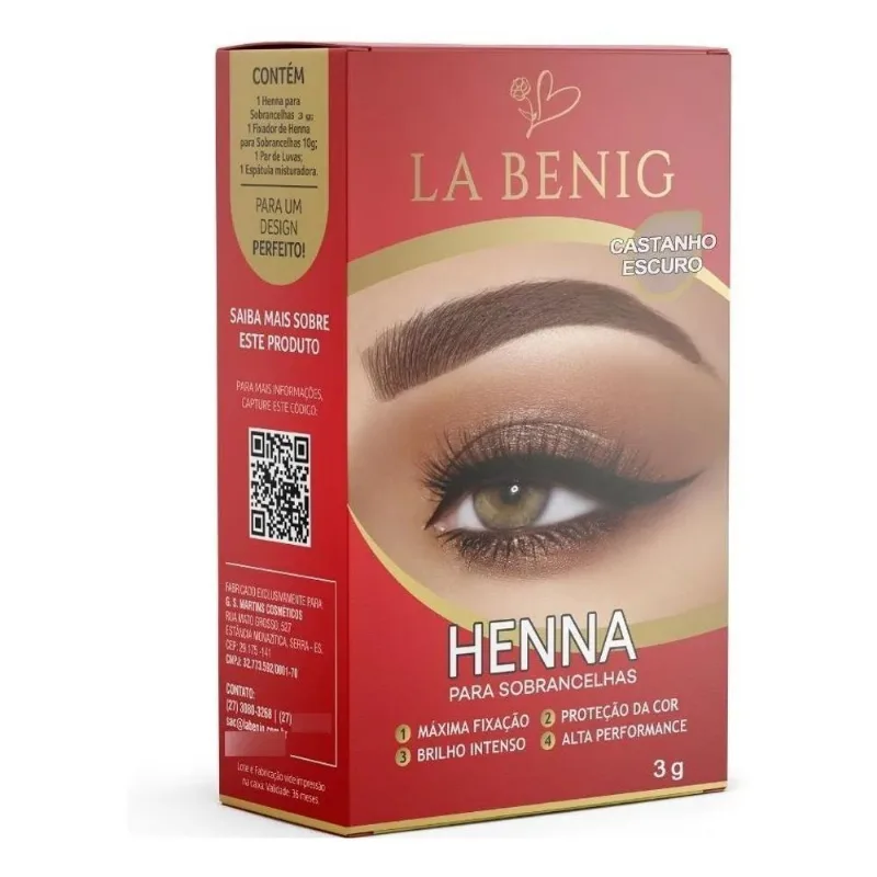 Kit Henna La Benig 3g - Profissional