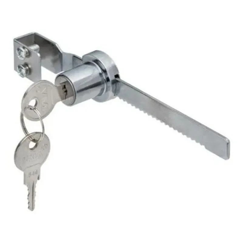 2x Fechadura Para Vitrine Freezer 140mm Trava Jacaré 2 Chave
