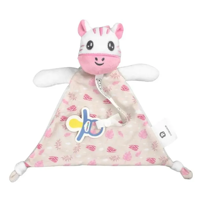 Naninha Com Prendedor De Chupeta Pimpolho Em Plush Brancozeb