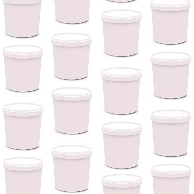 Kit 20 Potes Para Alimentos 1,2 Litros Branco Plástico