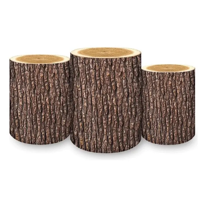 Trio Capas Cilindros Sublimado Tronco Veste Fácil C/elástic