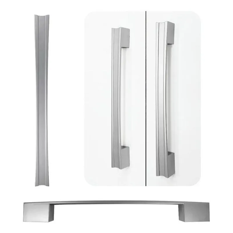 2x Kit C/10 Puxador Monza 160/192 Mm Porta Cozinha Guarda Ro
