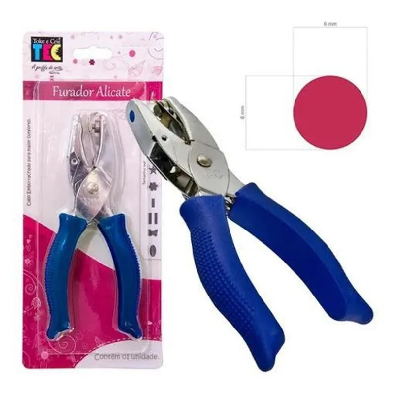 Furador Alicate Circulo 6mm - Toke E Crie