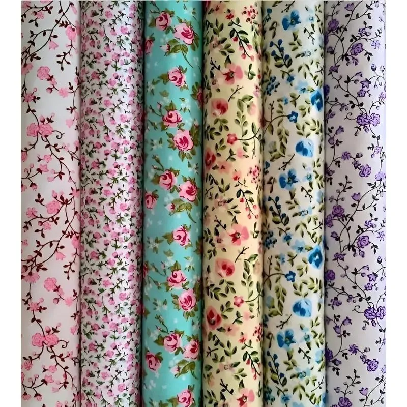 3x Kit 6 Estampas Floral 40x75cm Tecido Tricoline 100% Algod